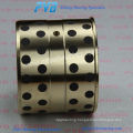 SOB bronze bush manufacturer , graphite insert Aluminium Bronze bearing, PTFE solid lubricant bushing